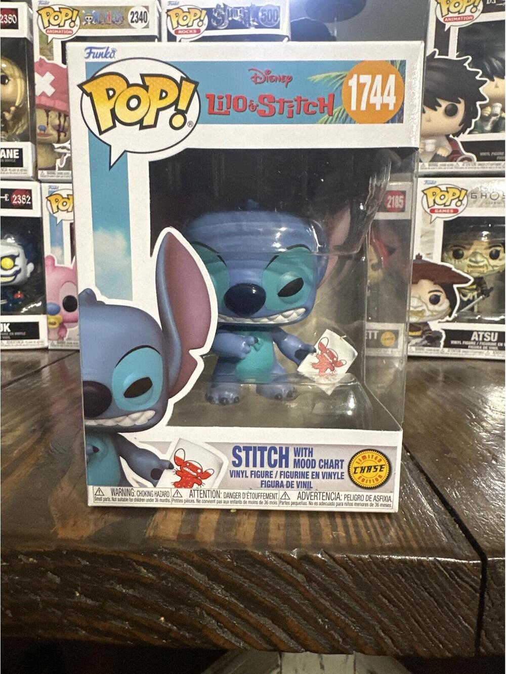 Pop! Disney Lilo & Stitch Stitch with Mood Chart #1744 Vinyl Figure